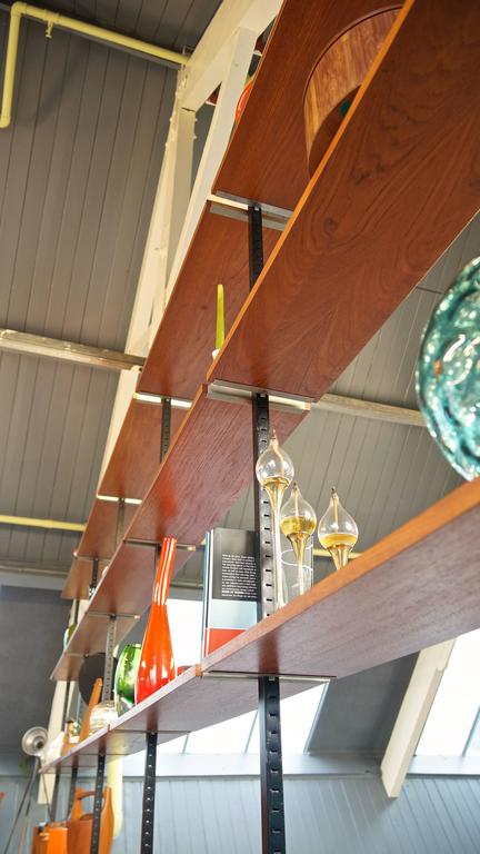 Large Vintage Industrial Midcentury Shelving System or Room Divider at ...
