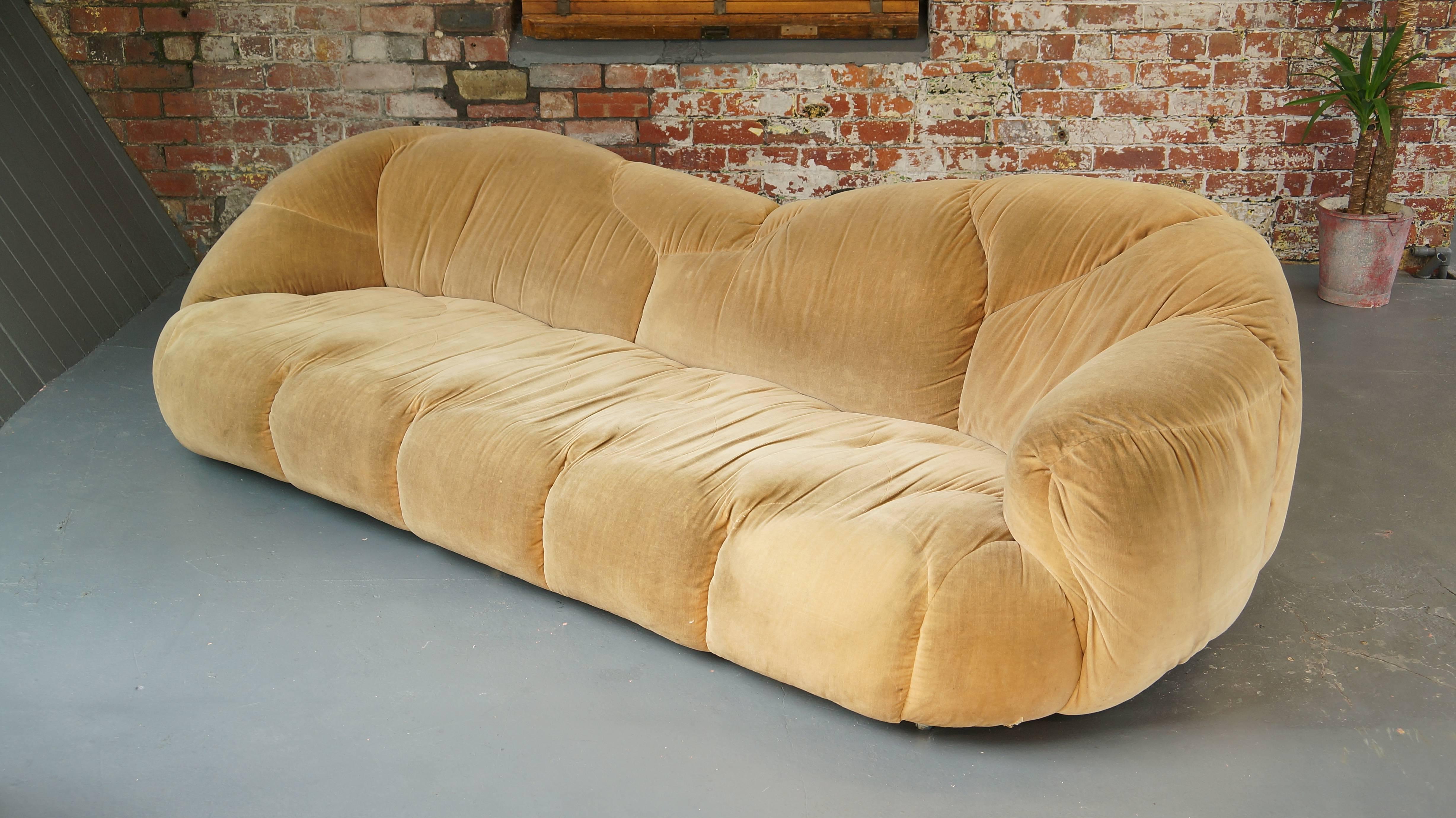 English Large Vintage 1970 HK Cloud Sofa by Howard Keith, Chaise Lounge or Chaise Longue