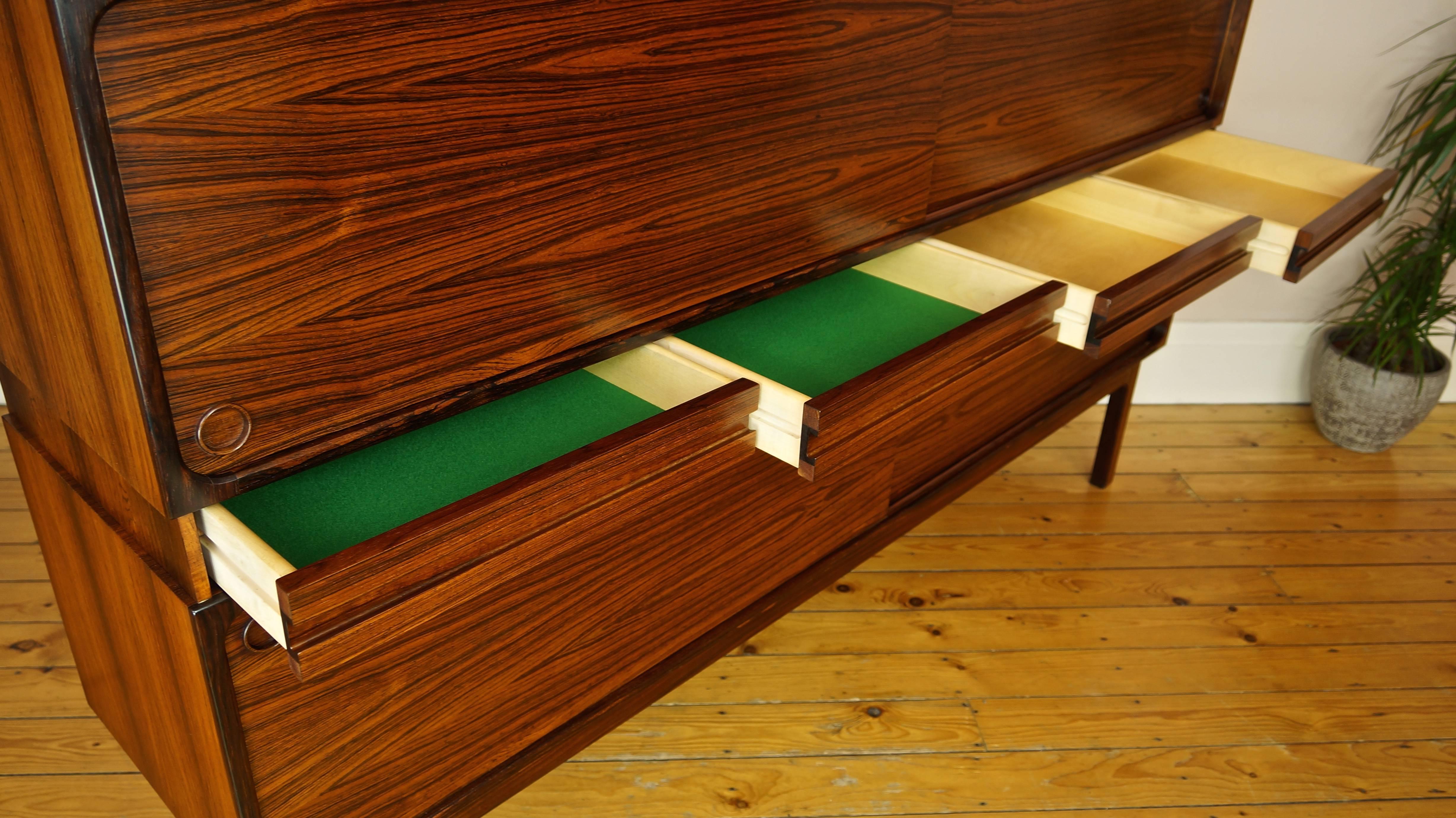 Rare Vintage Danish Rosewood Two-Tier Sideboard by Sigfred Omann 2