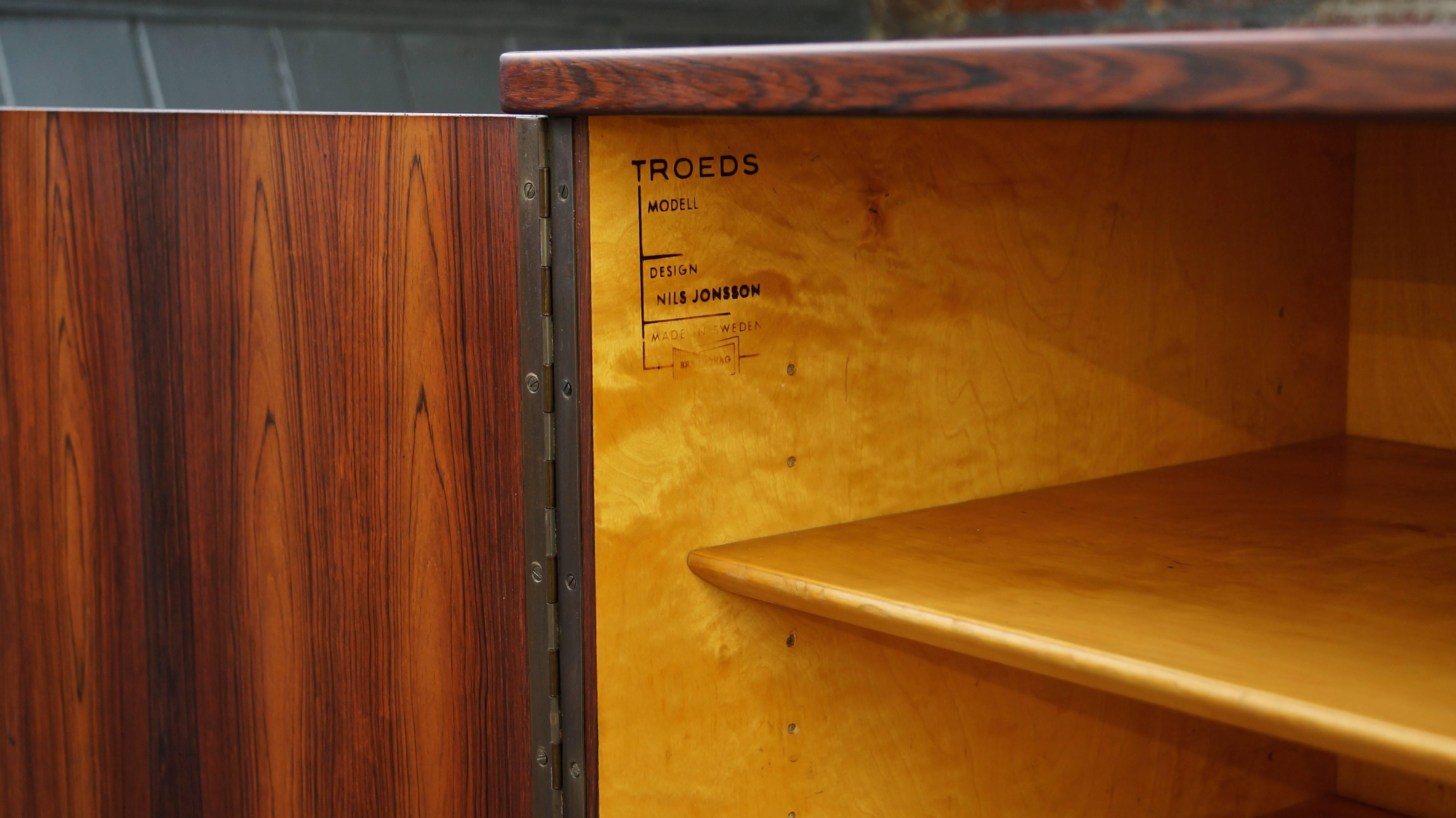 Danish Rosewood Credenza or Sideboard by Nils Jonsson 2