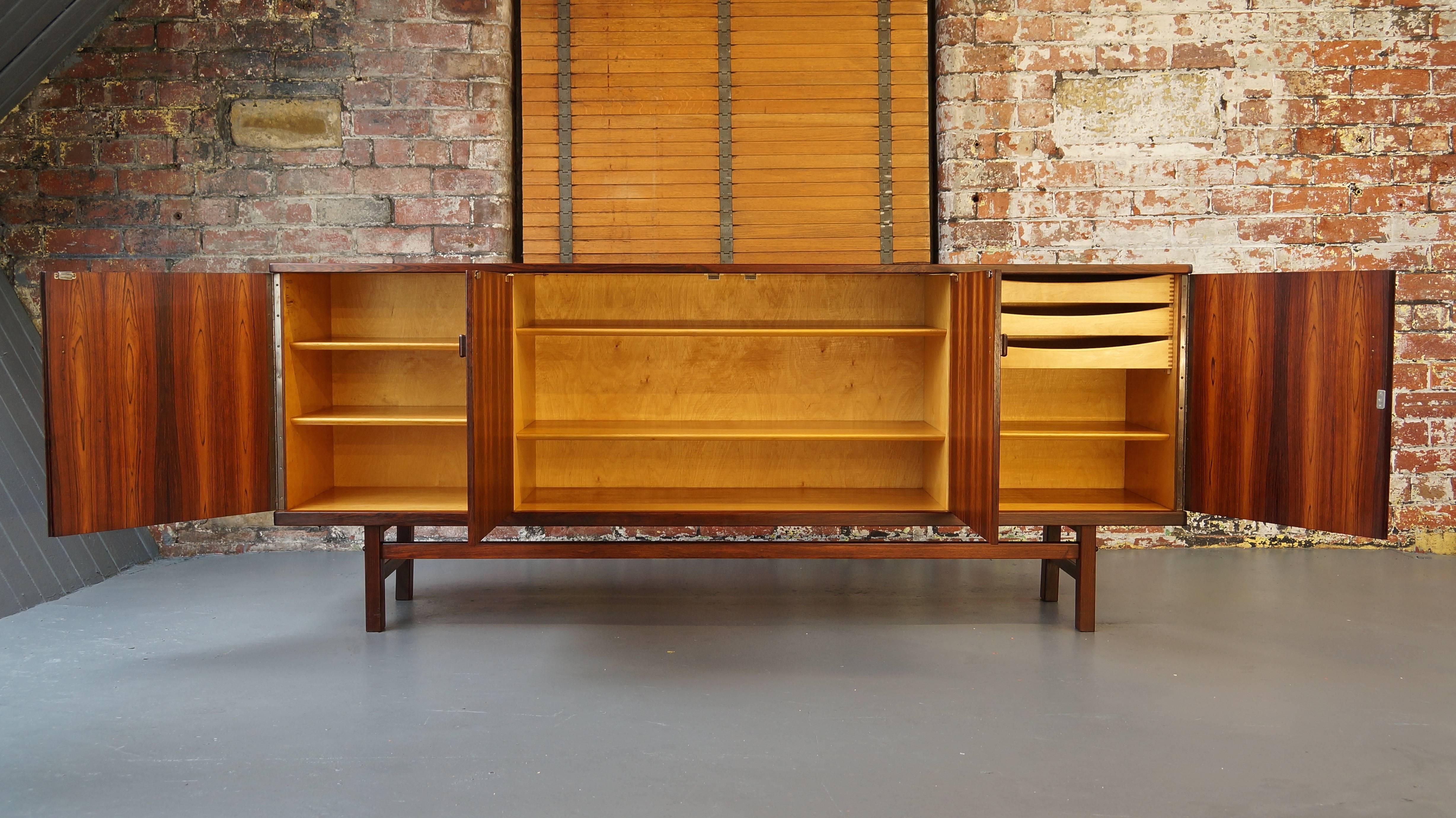 Danish Rosewood Credenza or Sideboard by Nils Jonsson In Excellent Condition In Huddersfield, GB