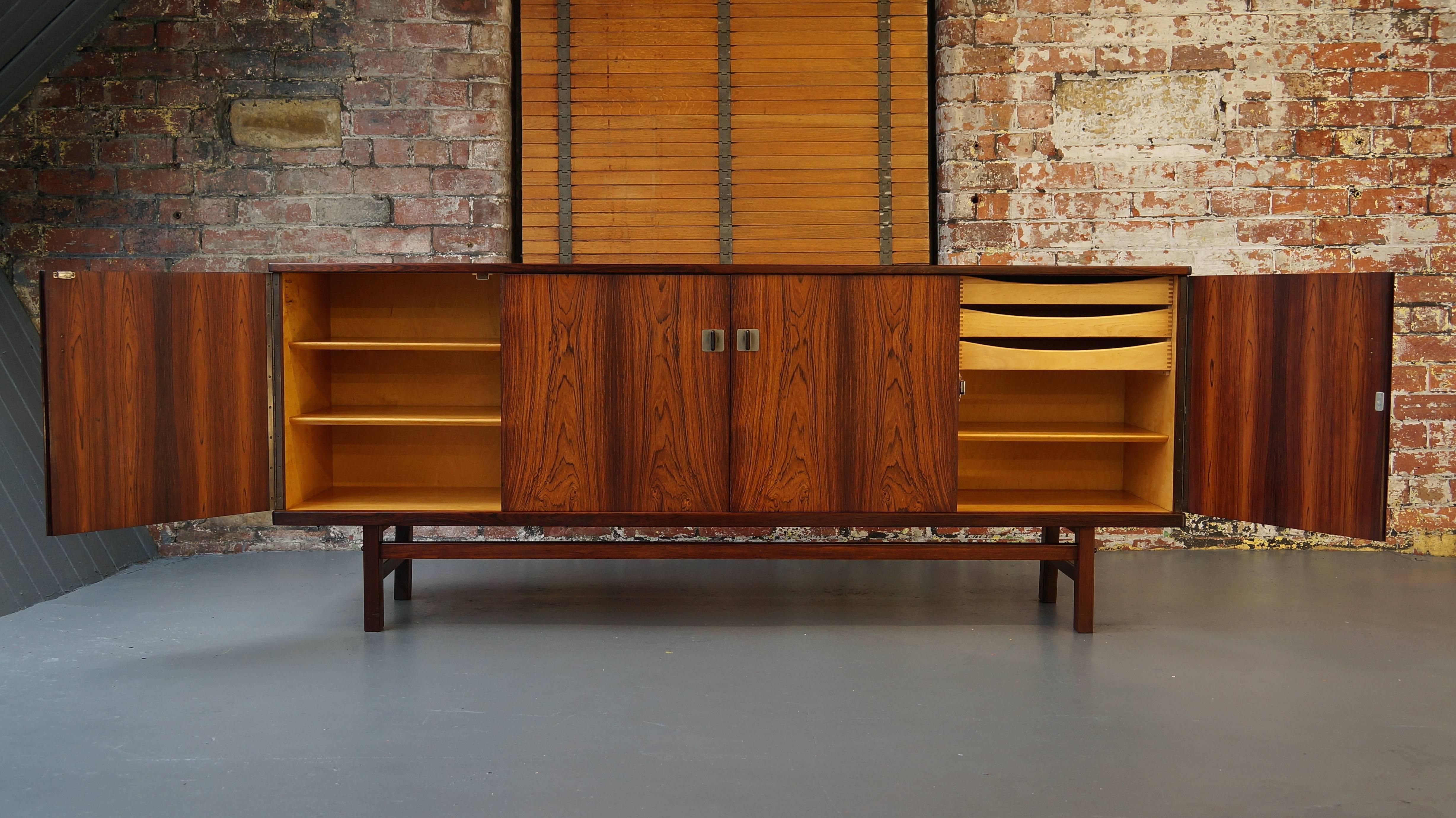 Mid-Century Modern Danish Rosewood Credenza or Sideboard by Nils Jonsson