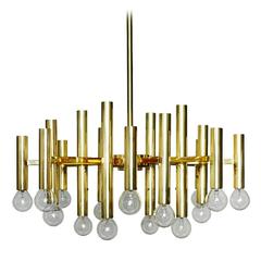 Sculptural Sixteen-Arm Modernist Sciolari Chandelier Pendant, Italy, 1960s 3
