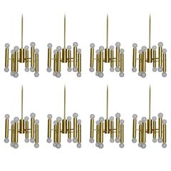 Eight Modernist Sciolari Chandeliers Ceiling Lights Pendants, Italy, 1960s 2
