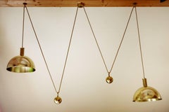 Vintage Double Posa Counterweight Pendant Lamp Ceiling Light by Florian Schulz
