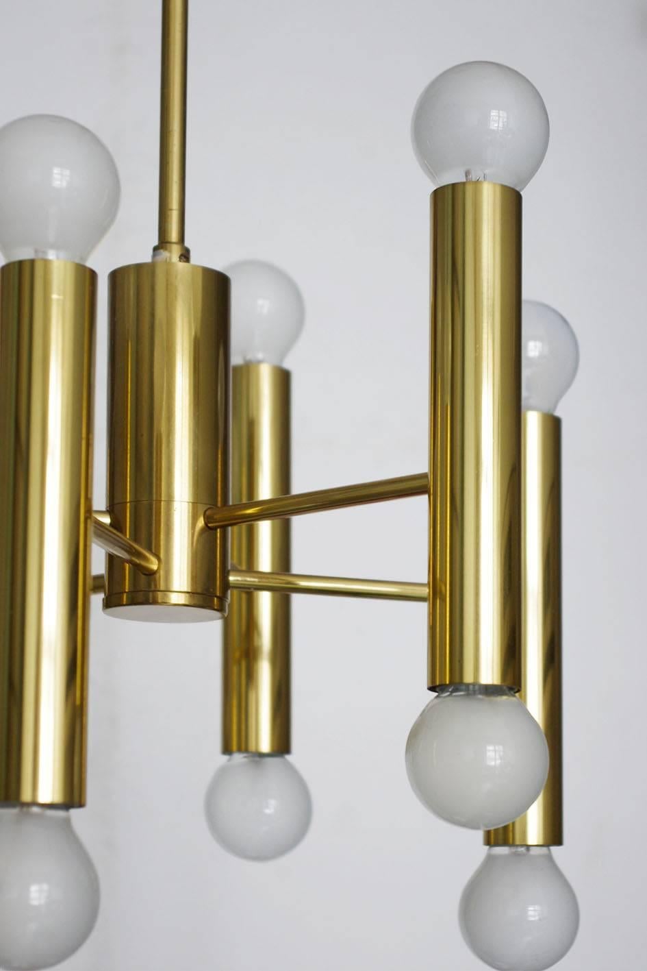 Minimalismo Italien Vintage Sciolari Tube Lampadario a soffitto a sospensione,  1960s in vendita