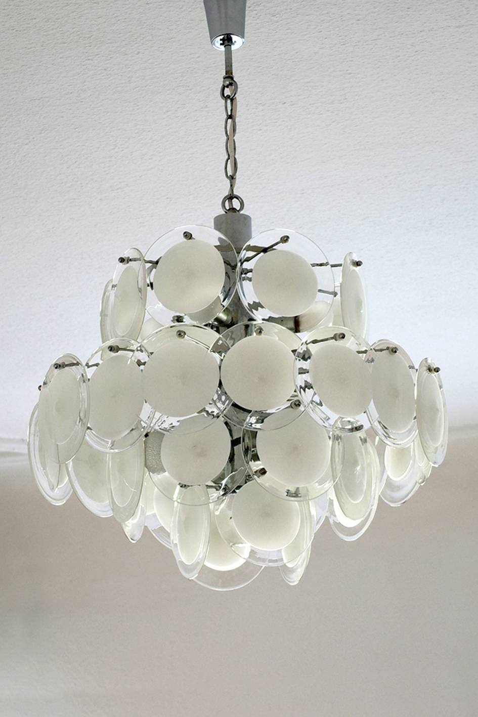 OriginI Italian Vintage Murano Glass Chandelier Pendelleuchte Decke 1960s im Angebot 2