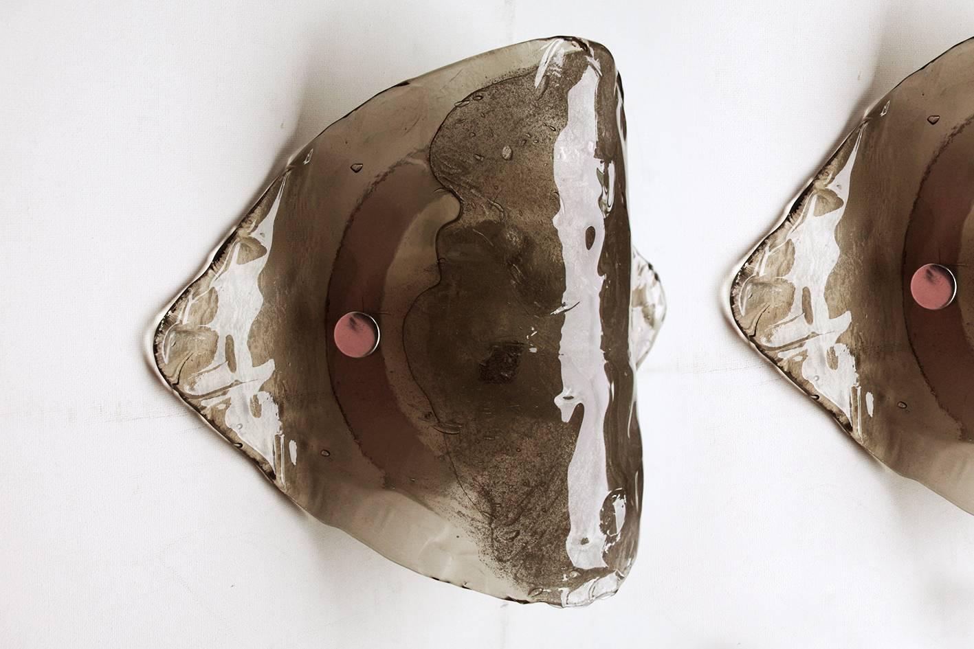 Einer der... Große große Wandleuchten aus Muranoglas Ray von Kalmar, 1960er Jahre im Zustand „Gut“ im Angebot in Berlin, DE