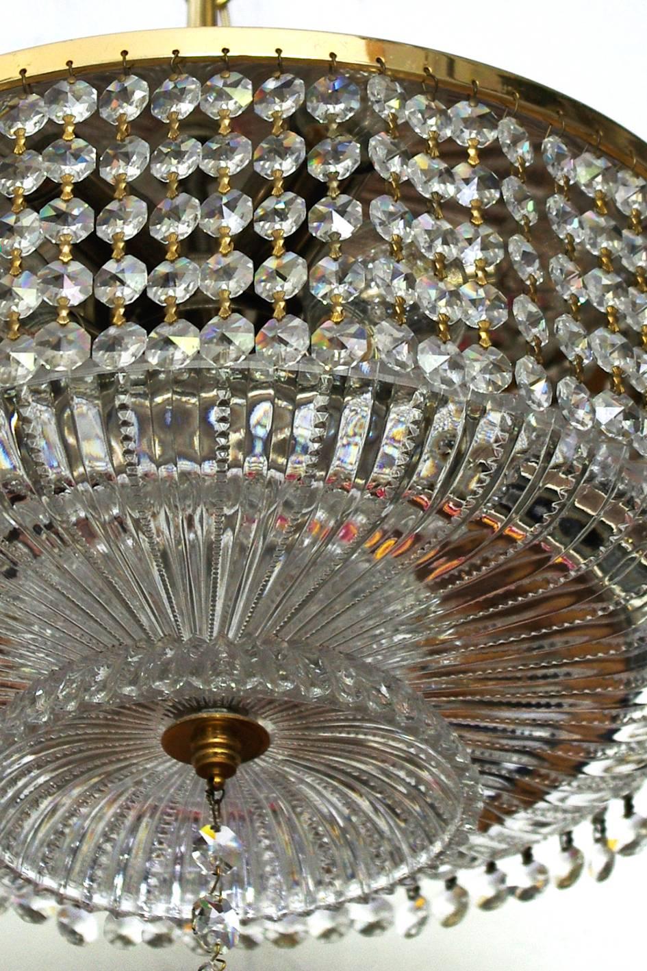 Hollywood Regency Merveilleux lustre de plafond allemand vintage en forme de cloche, années 1960 en vente