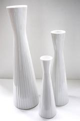 Set of Three White Porcelain Vases by Schumann Arzberg Bavaria, Germany, 1960s