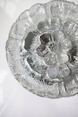 Pair of Large German Vintage Glass Flower Ceiling or Wall Flush Mounts 1960s
