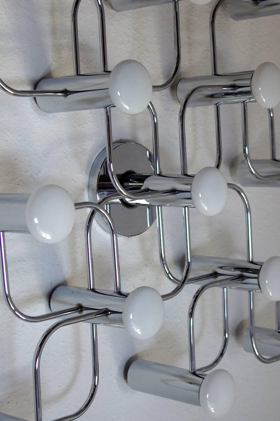 Minimalist Sculptural Ceiling or Wall Flush Mount Chandelier by Leola, 1960s