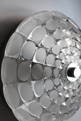 Three German Vintage Glass Wall Ceiling Lights Flush Mounts, 1960s