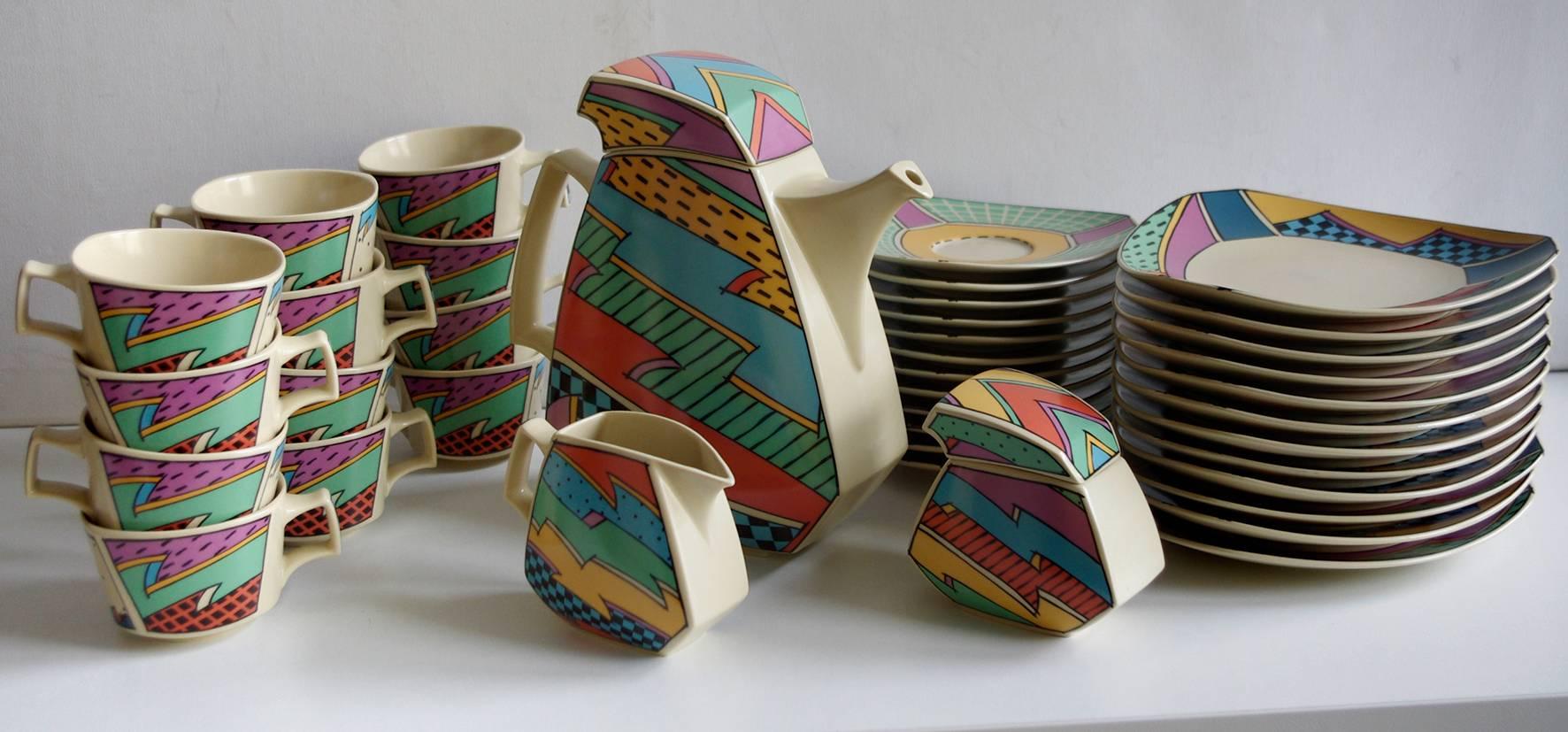 Coffee Tea Service Flash One Dorothy Hafner Rosenthal Studio-Line Germany, 1980s In Good Condition In Berlin, DE