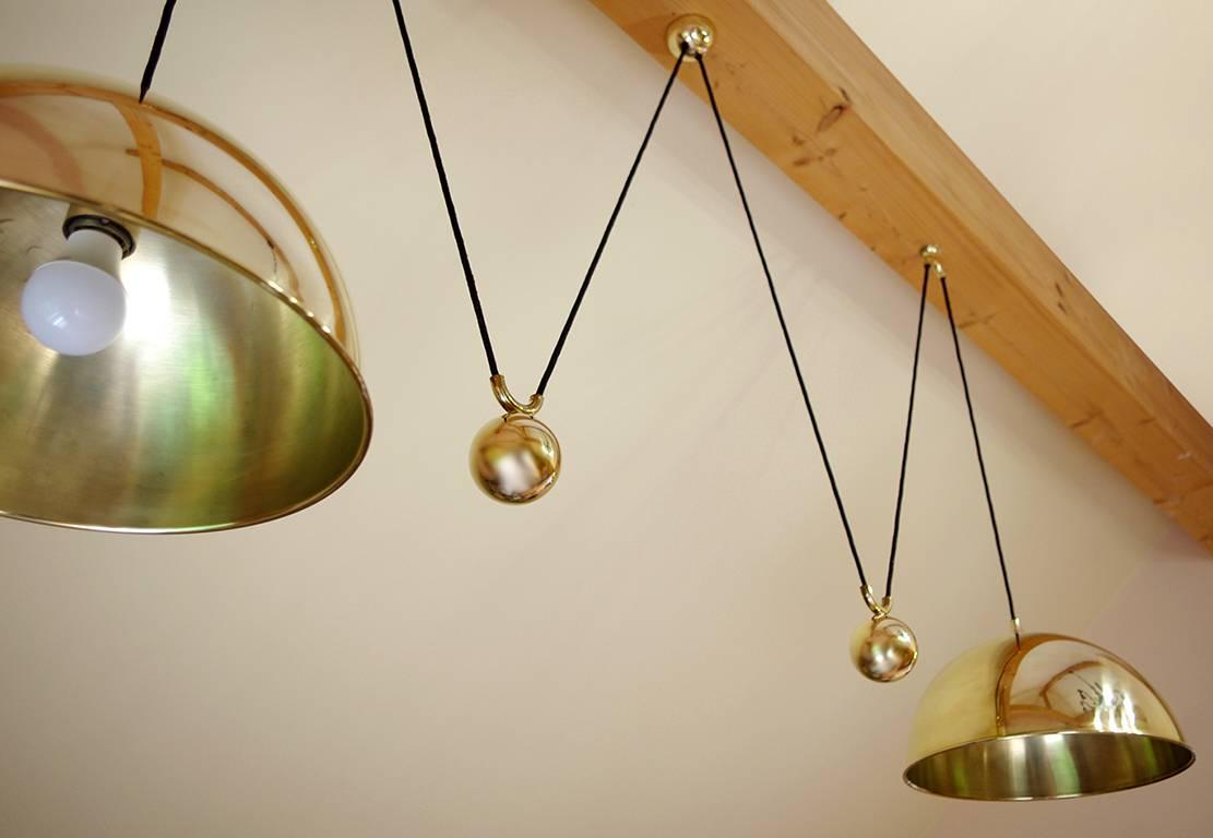 Double Posa Counterweight Pendant Lamp by Florian Schulz, Germany In Excellent Condition In Berlin, DE