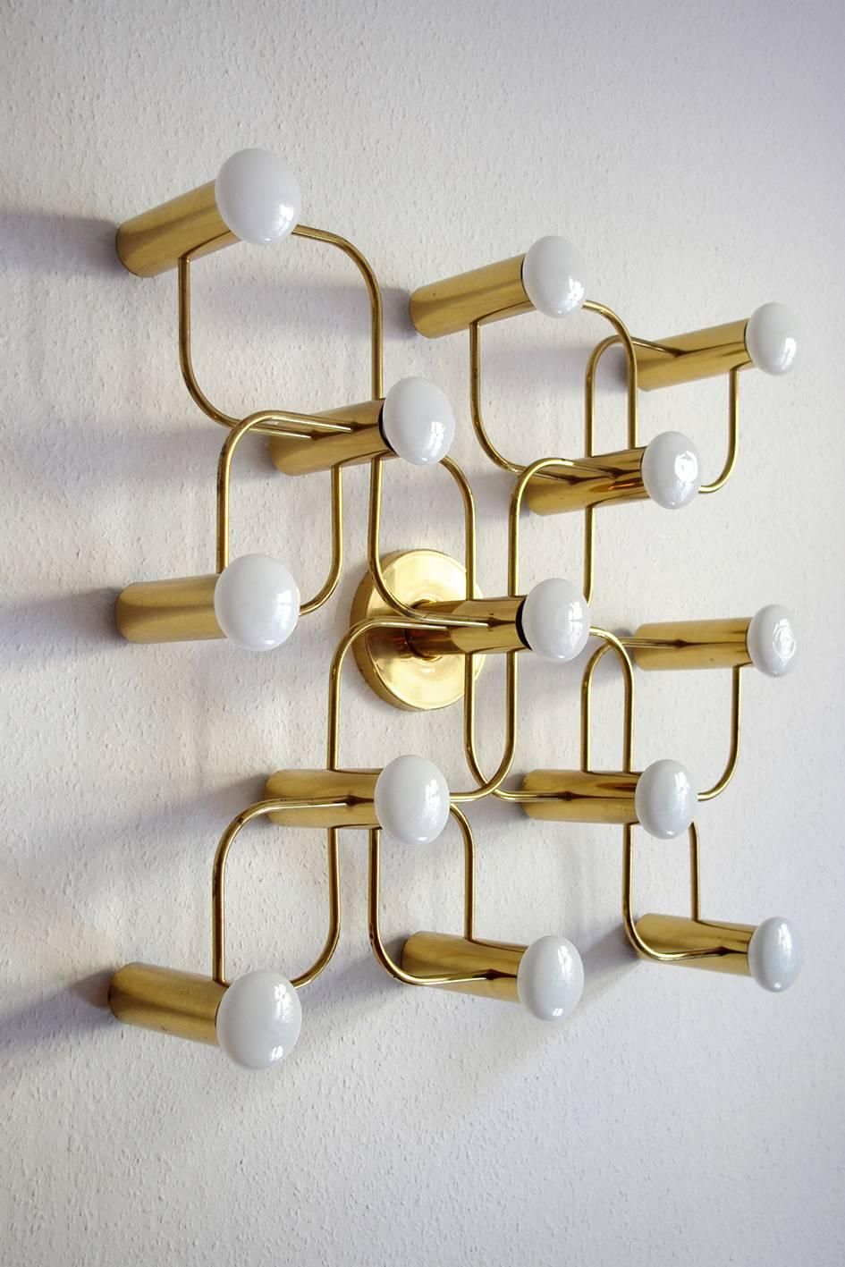 Spectacular Sculptural Ceiling or Wall Flush Mount Chandelier by Leola, 1960s In Excellent Condition In Berlin, DE