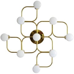 Sculptural Ceiling or Wall Flush Mount Chandelier by Leola, 1960s 9