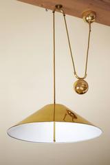 Large and Rare Adjustable Counterweight Pendant Lamp, Germany, 1970s