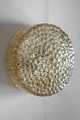 Luci da incasso a soffitto o a parete in vetro ambrato vintage tedesco, anni '60