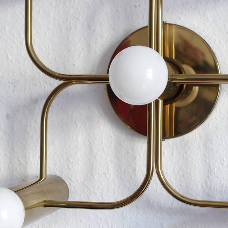 German Sculptural Ceiling or Wall Lights Flush Mounts Chandeliers by Leola, 1960s
