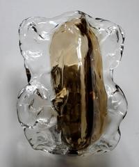 Preciosa lámpara de pared de cristal de Murano y cromo de J.T. Kalmar, Austria, década de 1960