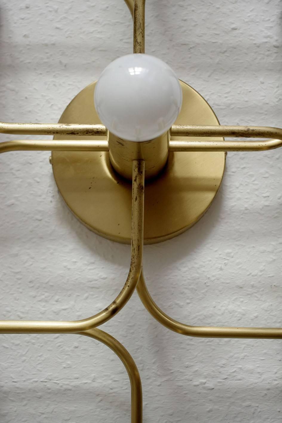 Sculptural Ceiling or Wall Flush Mount Chandelier by Leola, 1960s In Good Condition In Berlin, DE