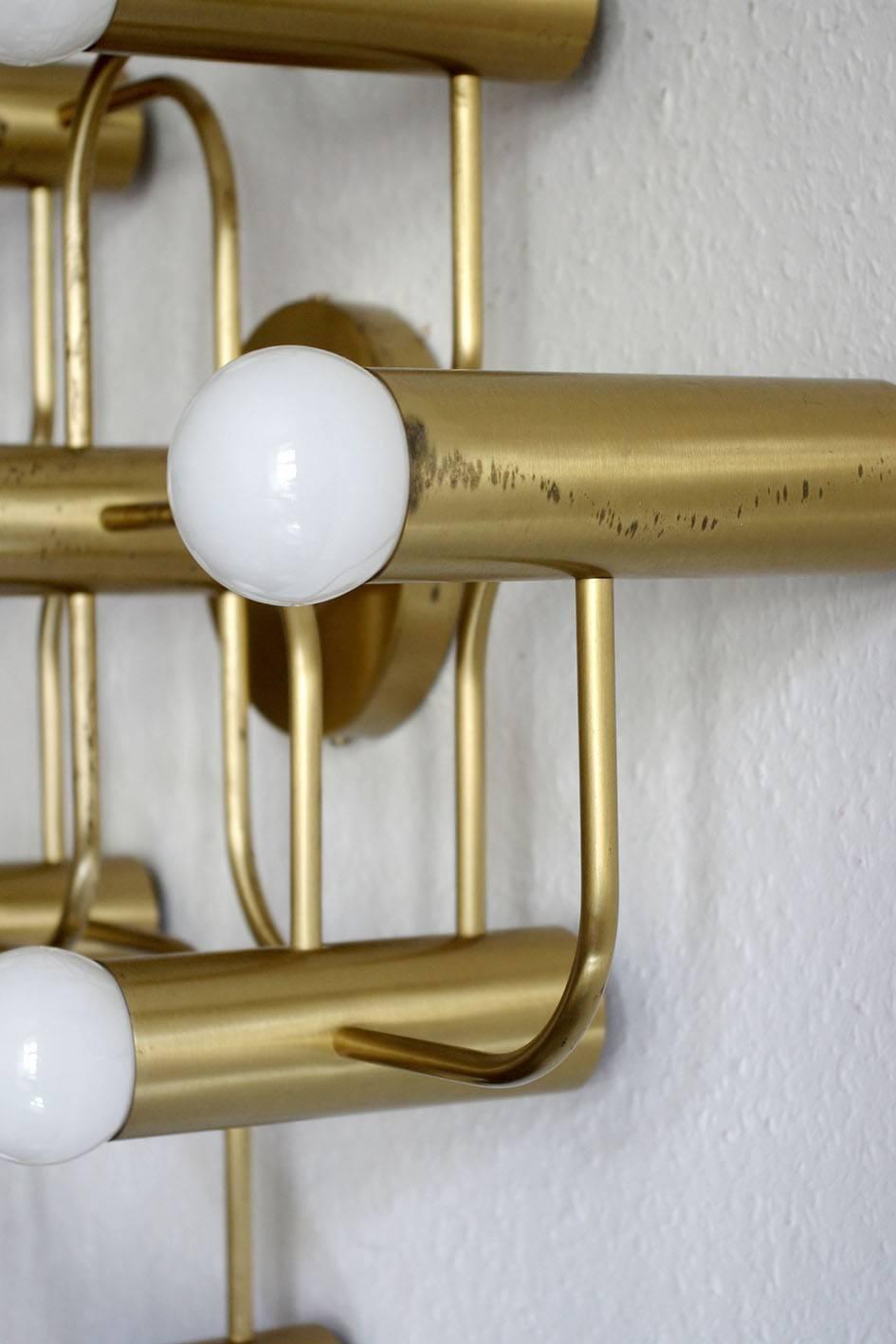 Sculptural Ceiling or Wall Flush Mount Chandelier by Leola, 1960s 1