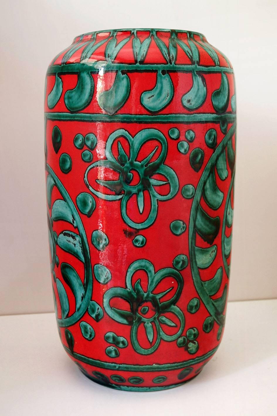 Allemand Grand vase de sol allemand par Scheurich Keramik, poterie Allemagne de l'Ouest, années 1960-1970 en vente