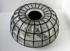 Rare Huge Iron and Glass Flush Mount Ceiling or Wall Light by Limburg, 1960s
