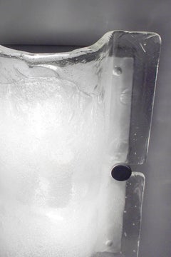 Large Austrian Vintage White Murano Glass Wall Light Sconce 1960s