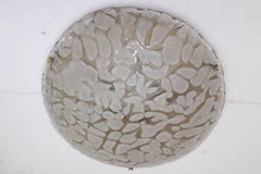 Grande monture encastrée allemande vintage en verre de Murano texturé, années 1960