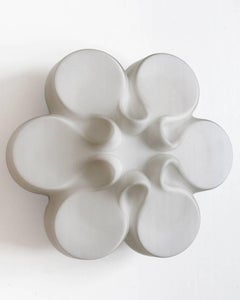 Pair of Rare White Glass Ceiling or Wall lights Flush Mounts by Limburg, 1960s