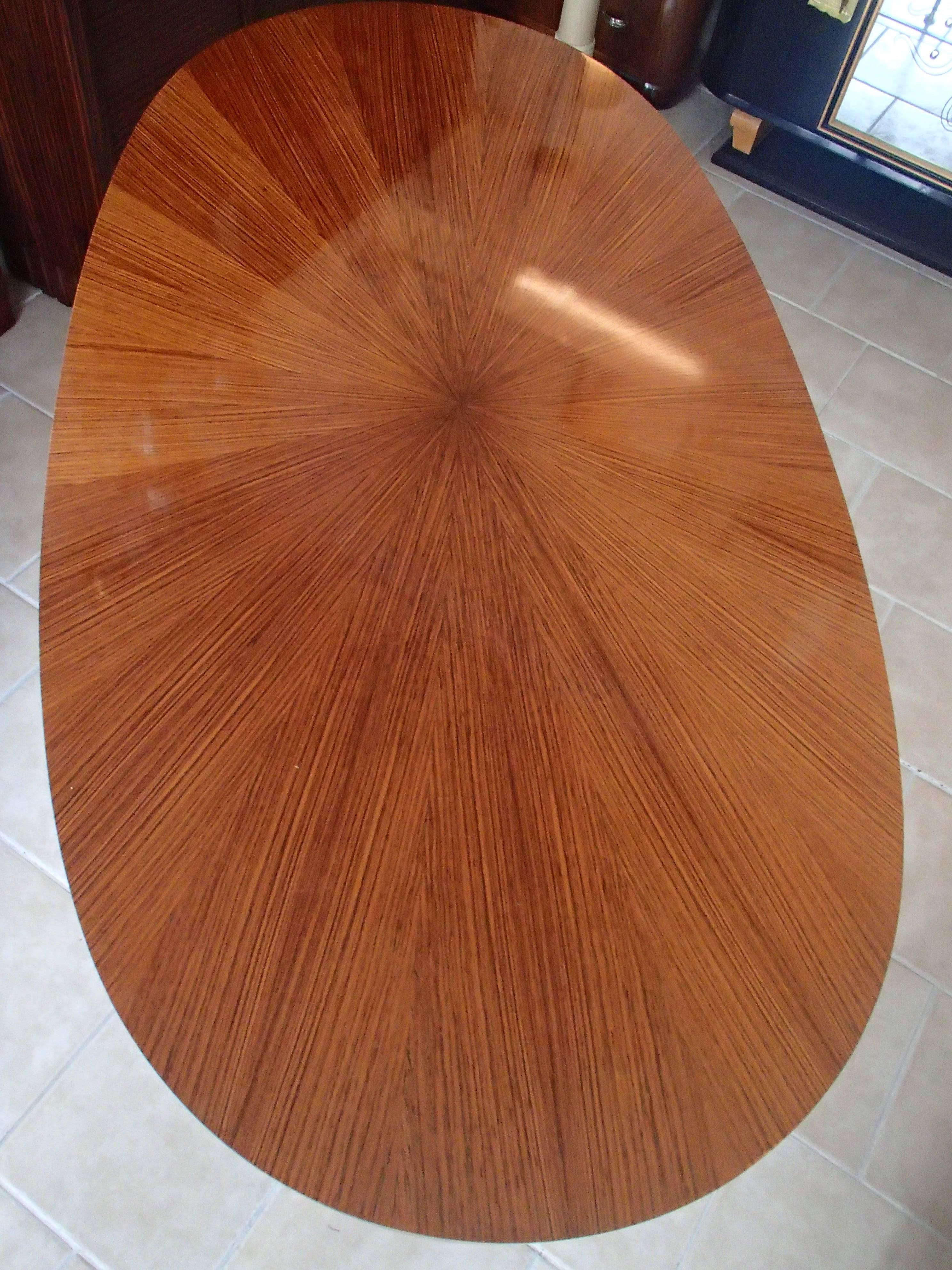 mid century black dining table