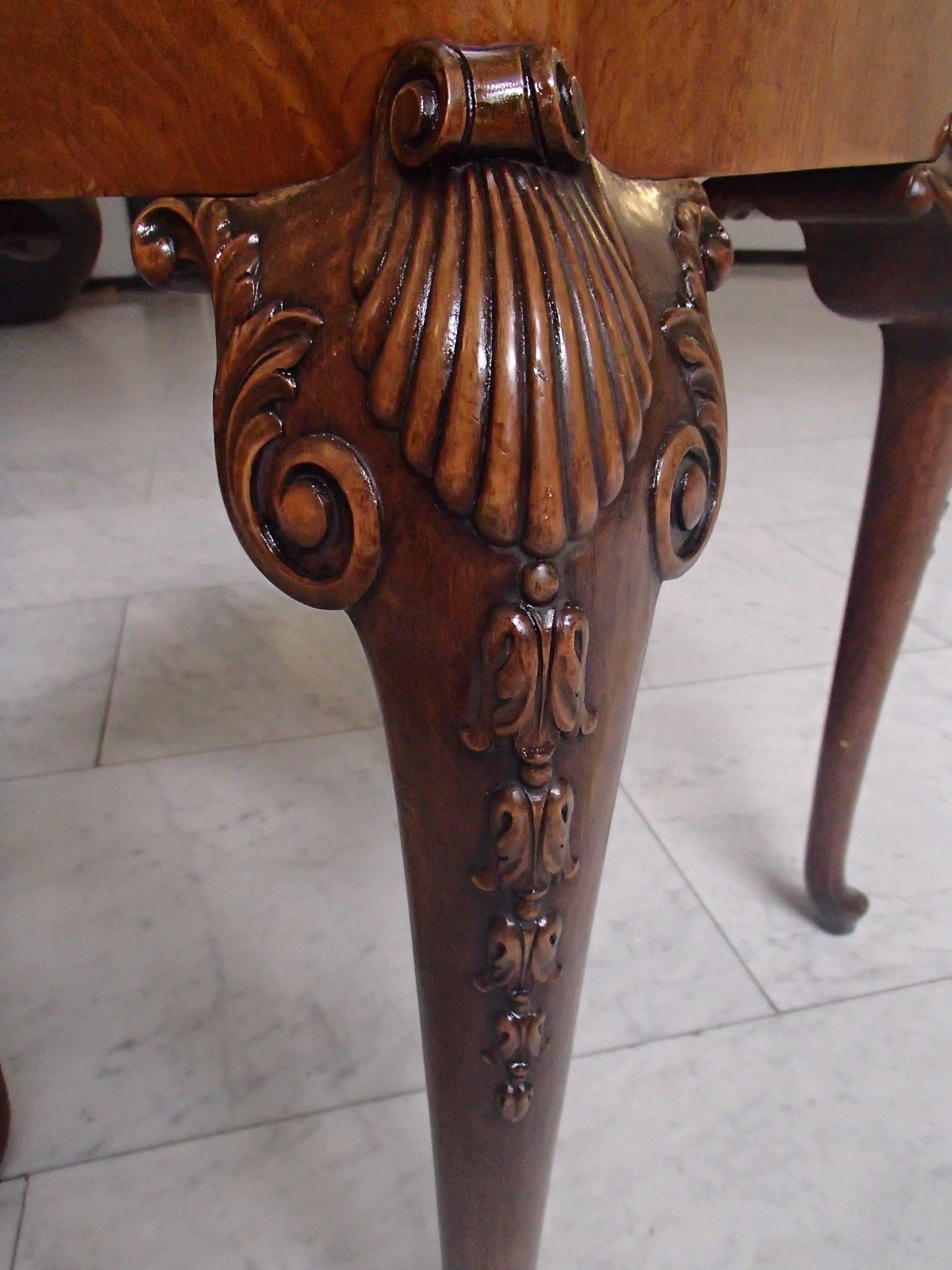 19th Century Chest of Drawers Side Table Marble-Top Carved Legs In Good Condition For Sale In Weiningen, CH