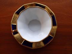 20th Century Coffee Cup Cobalt Blue/Gold Graf Von Henneberg