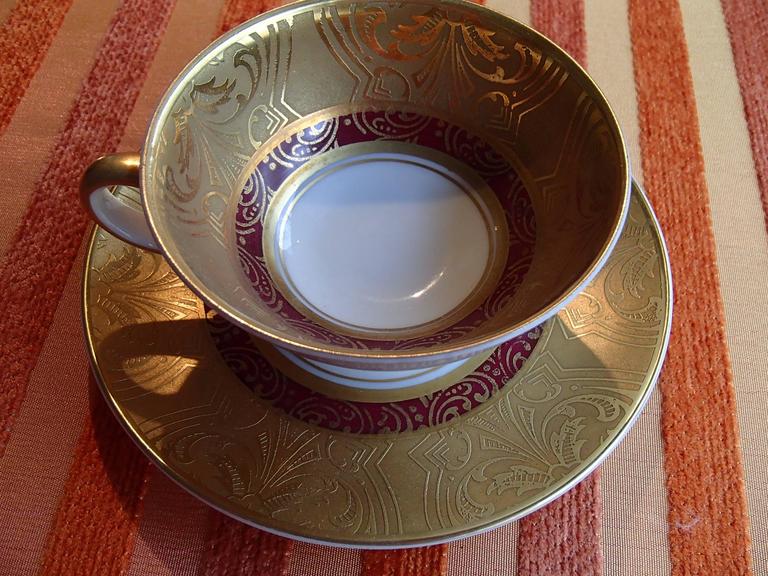 20th Century Coffee Cup TRETTAU Bavaria Real Gold Acid For Sale at 1stDibs  | trettau bavaria porzellan, bavaria coffee cups