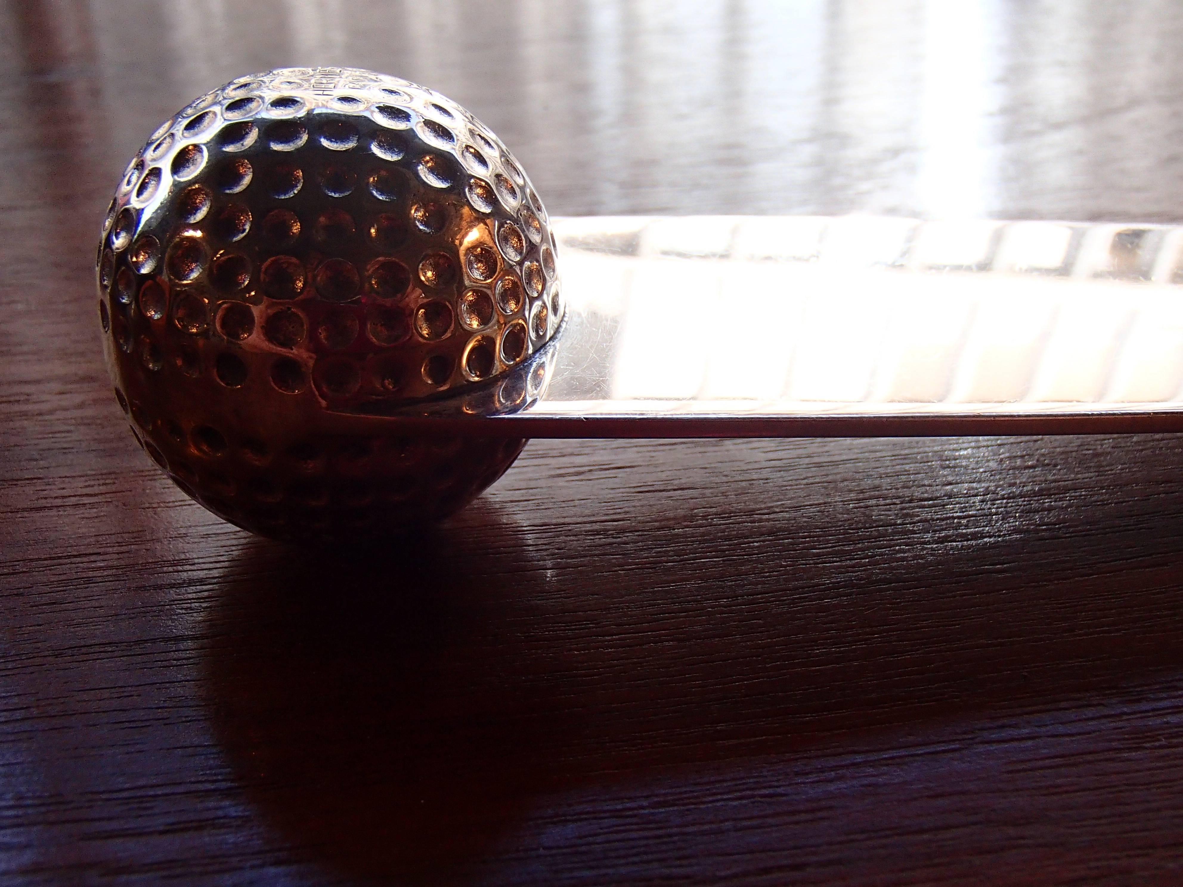 Modern Hermès Golfball Letter Opener Silver Platted