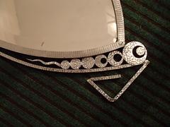 Art Deco Forged Iron Silver Oval Decorative Mirror