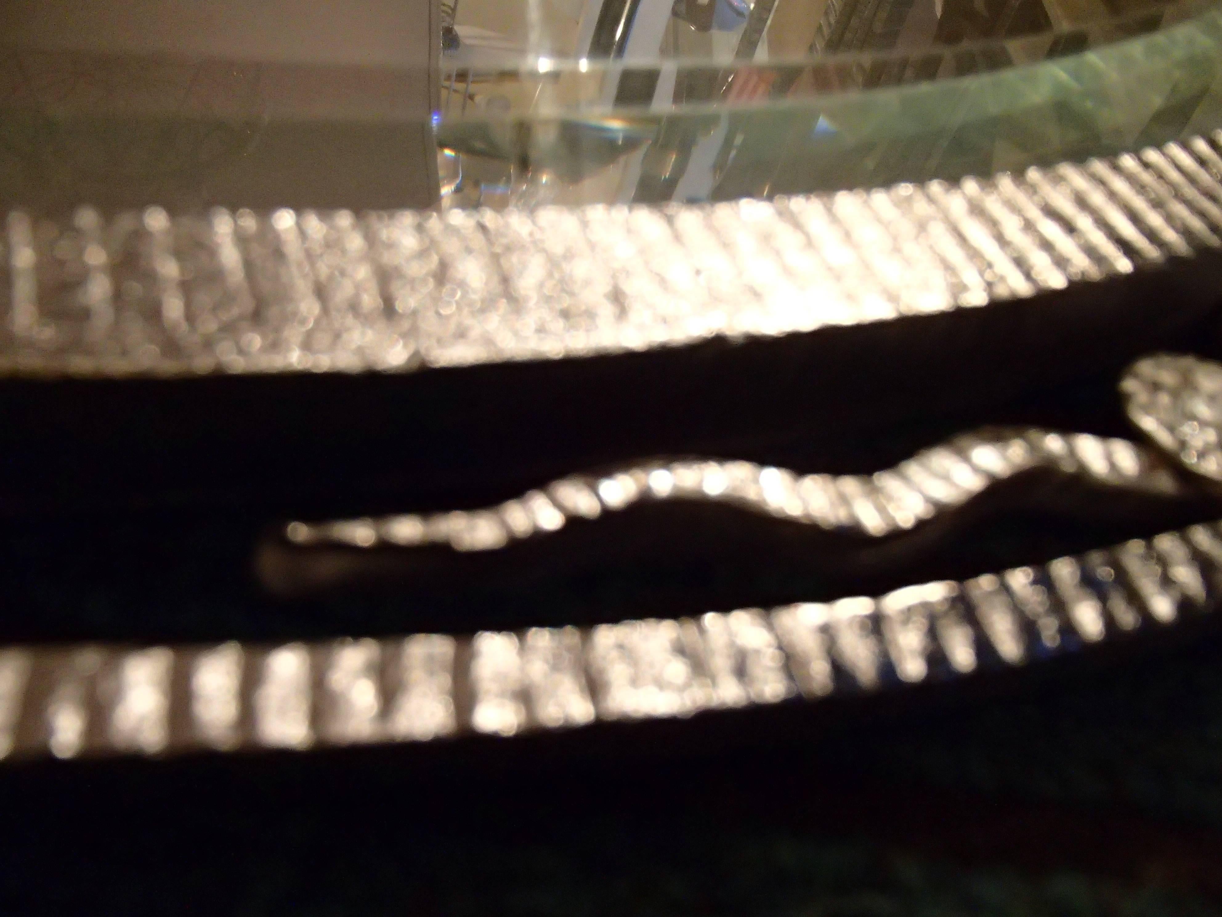 Ovaler Deko-Spiegel aus geschmiedetem Eisen und Silber, Art déco im Zustand „Hervorragend“ im Angebot in Weiningen, CH