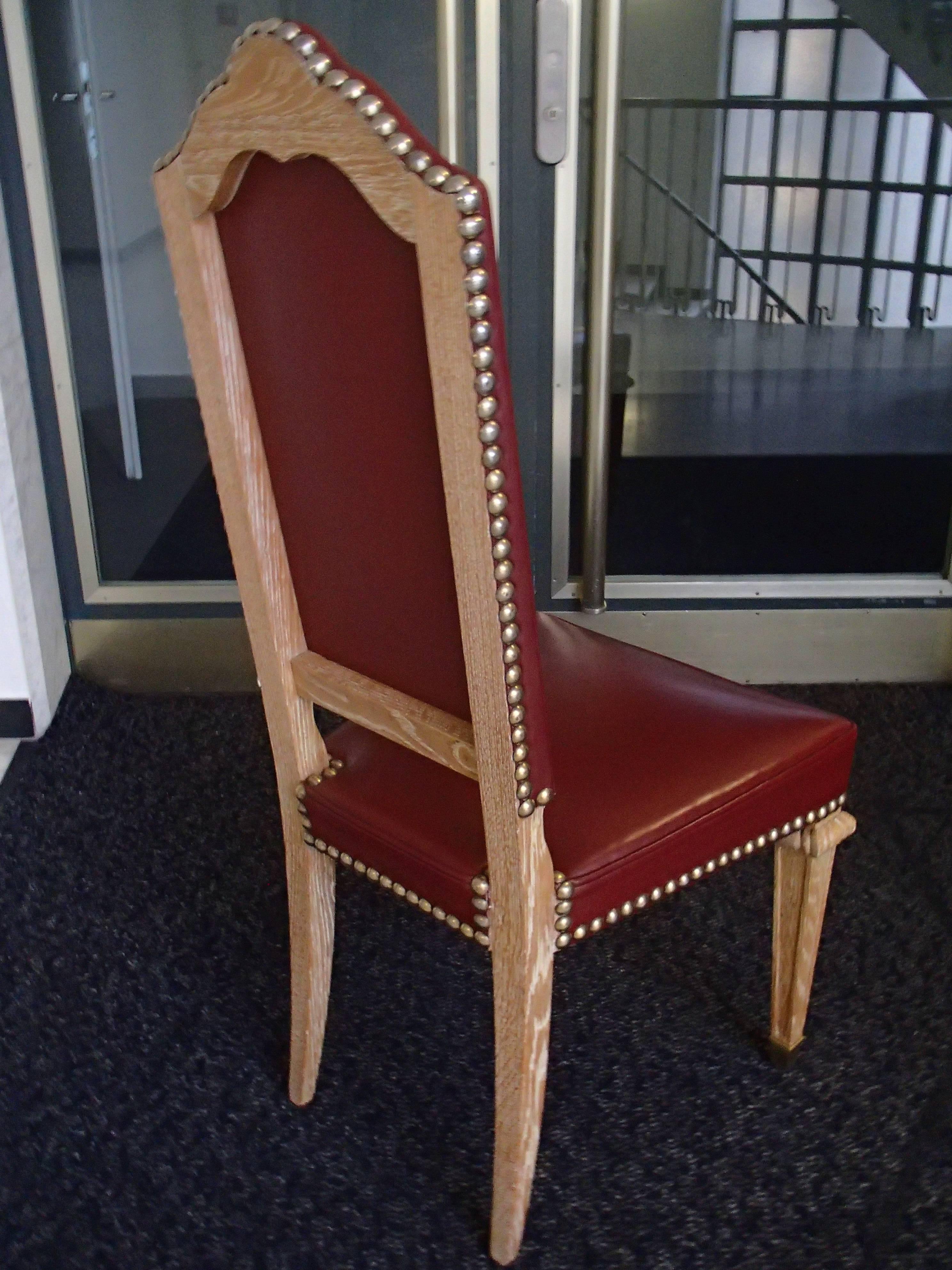 dark red dining chairs