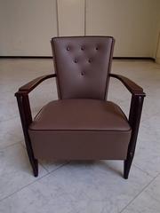 Pair of 1940 Leather Lounge Chairs