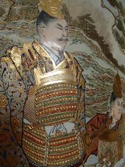 1900 Enorme jarrón japonés de porcelana Satsuma con escenas de samurais