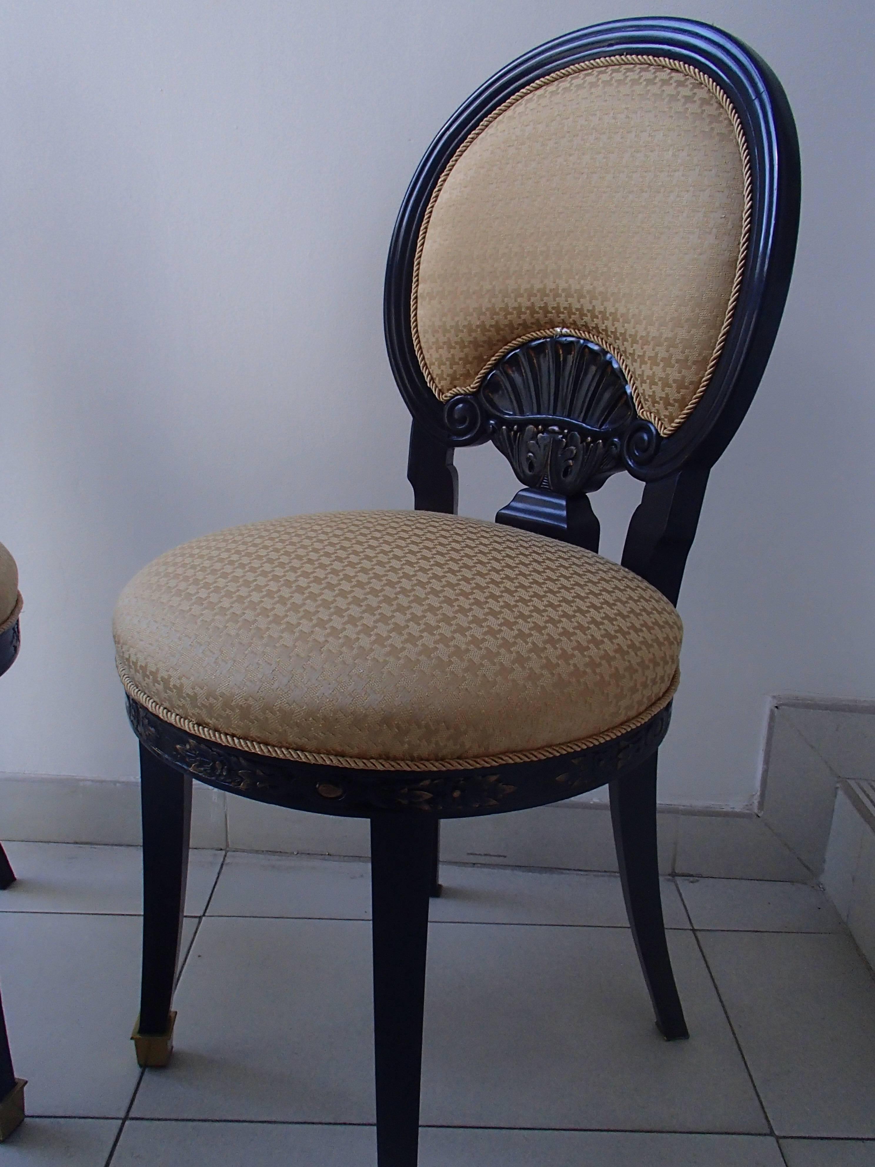 19th Century Single Chair in Black and Yellow In Good Condition For Sale In Weiningen, CH