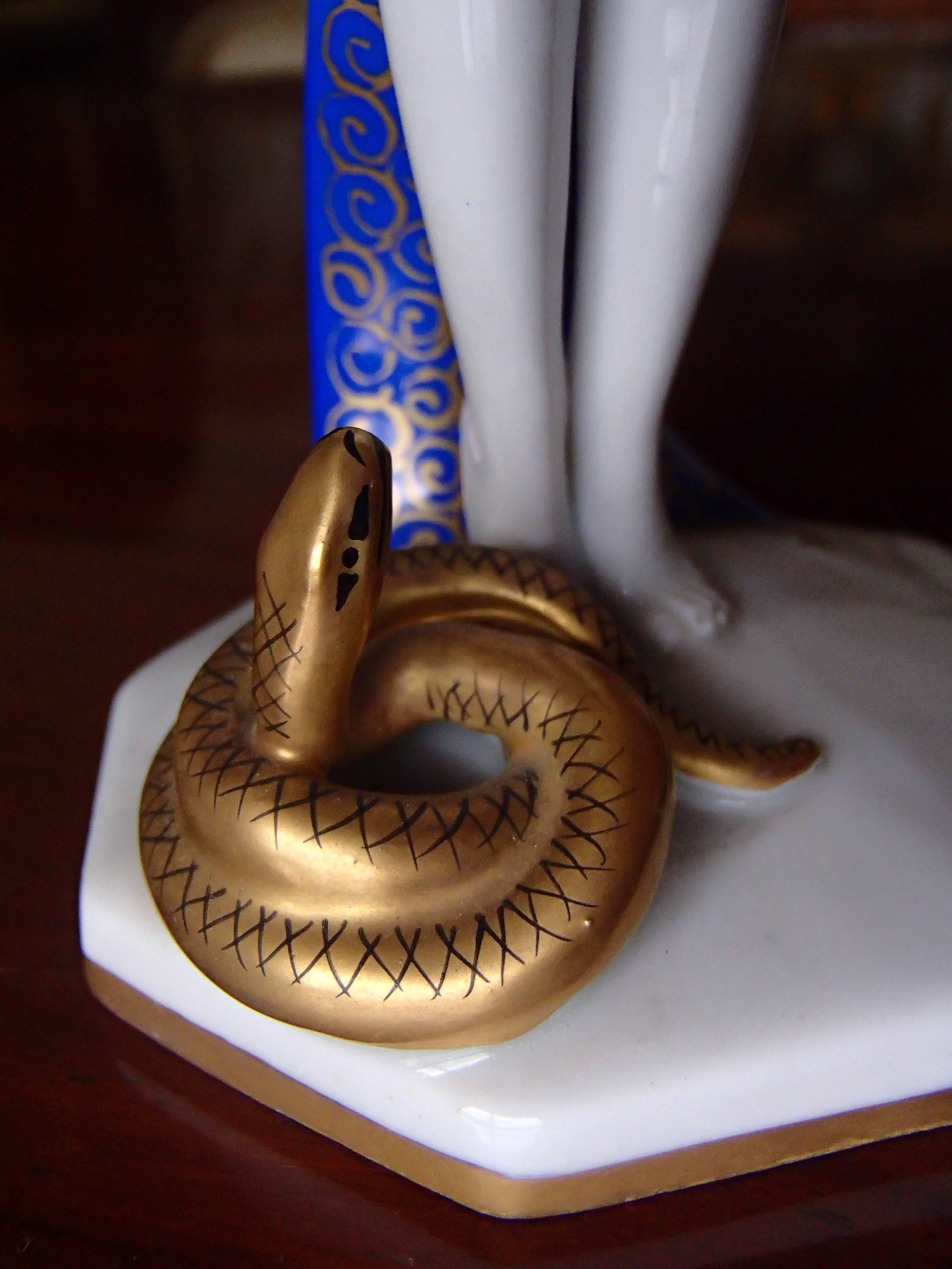Hand-Crafted Art Deco Rosenthal Dancer with Snake
