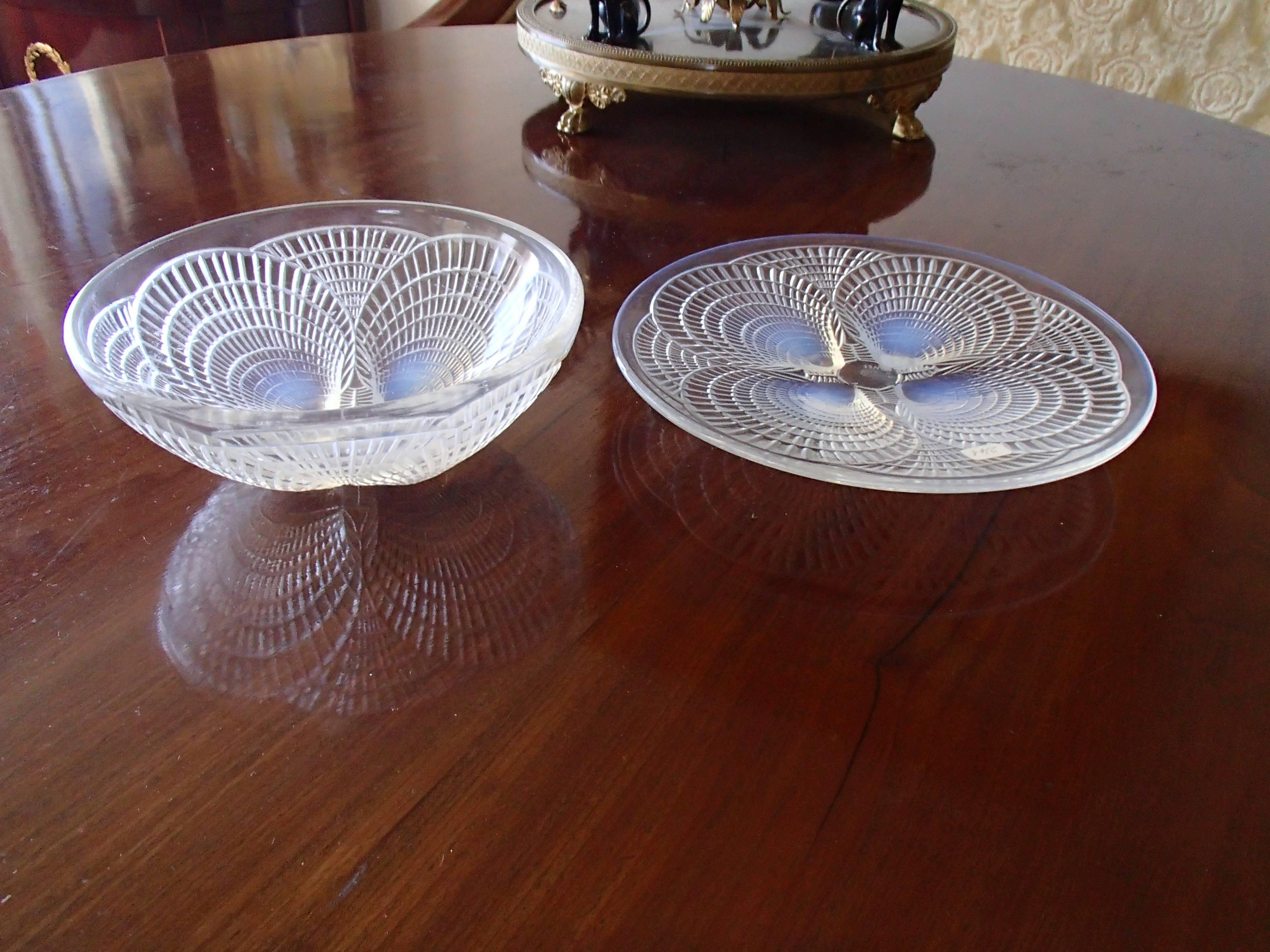 Lalique Plate and Bowl Shells For Sale 3