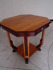 19th Century Octagon Side Table Two Tone Birch