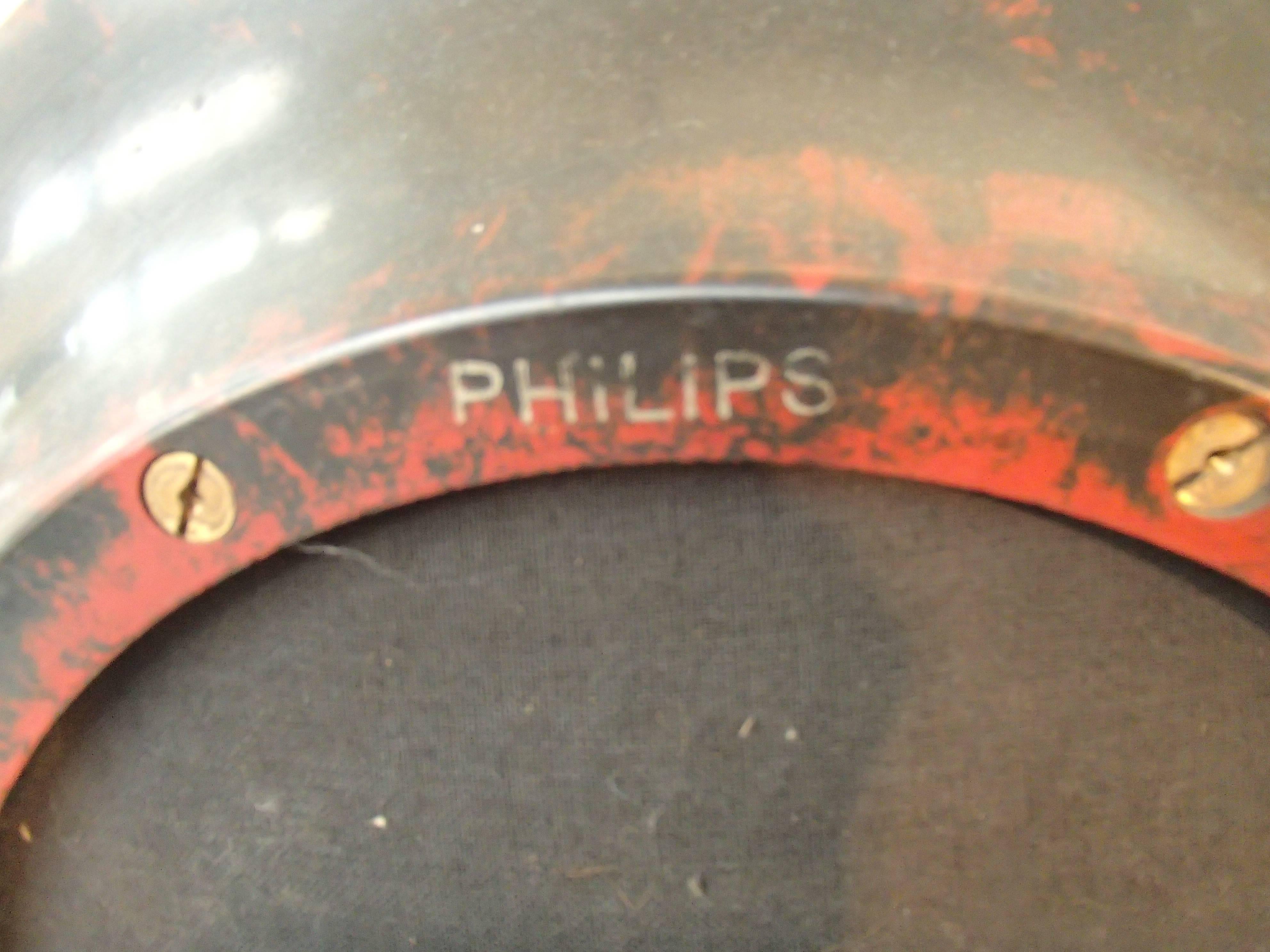 Art Deco Red Brown Bakelite Speaker by Philips 3