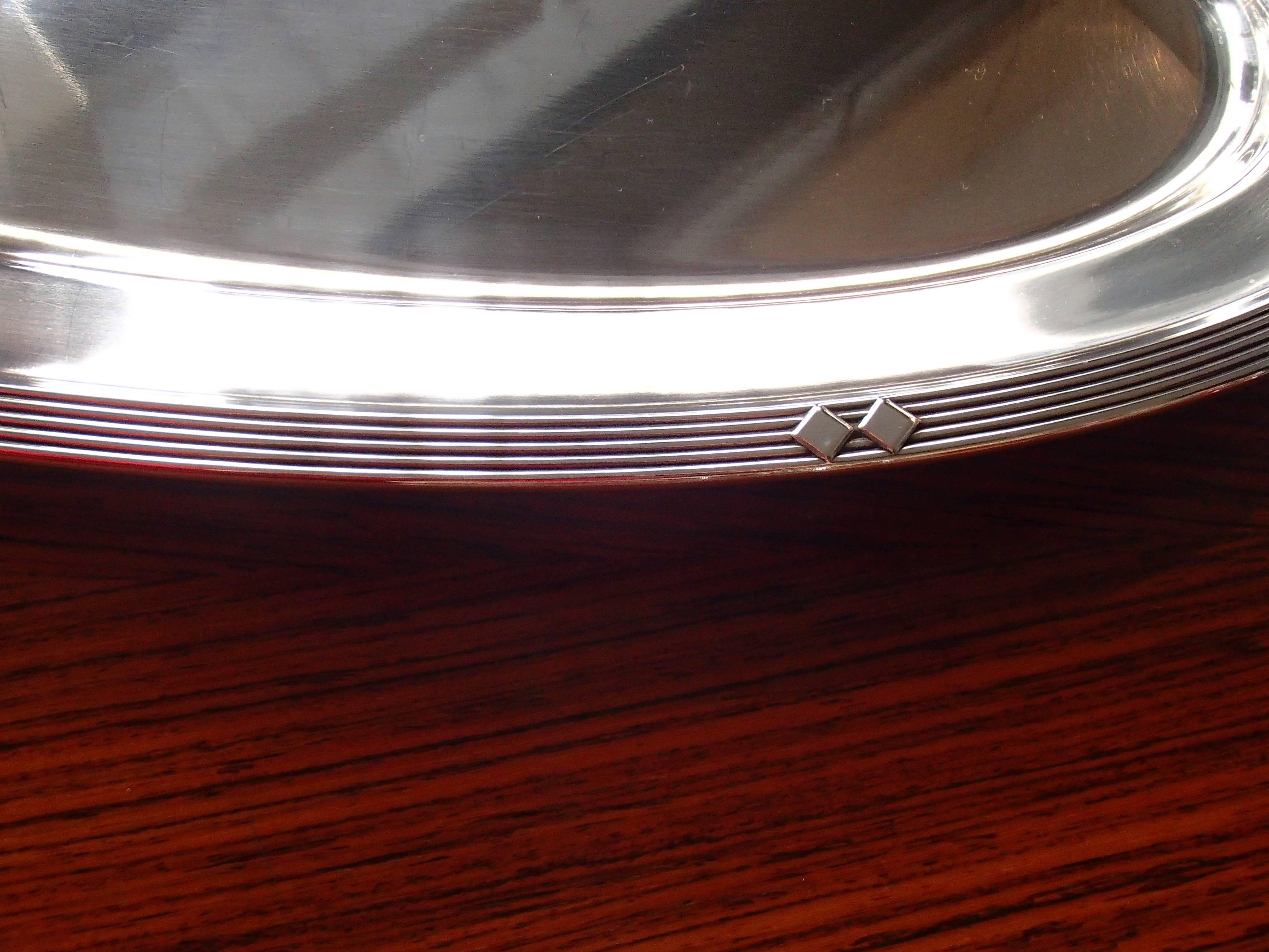Art Deco WMF Silver Plated Huge Oval Serving Tray In Good Condition In Weiningen, CH