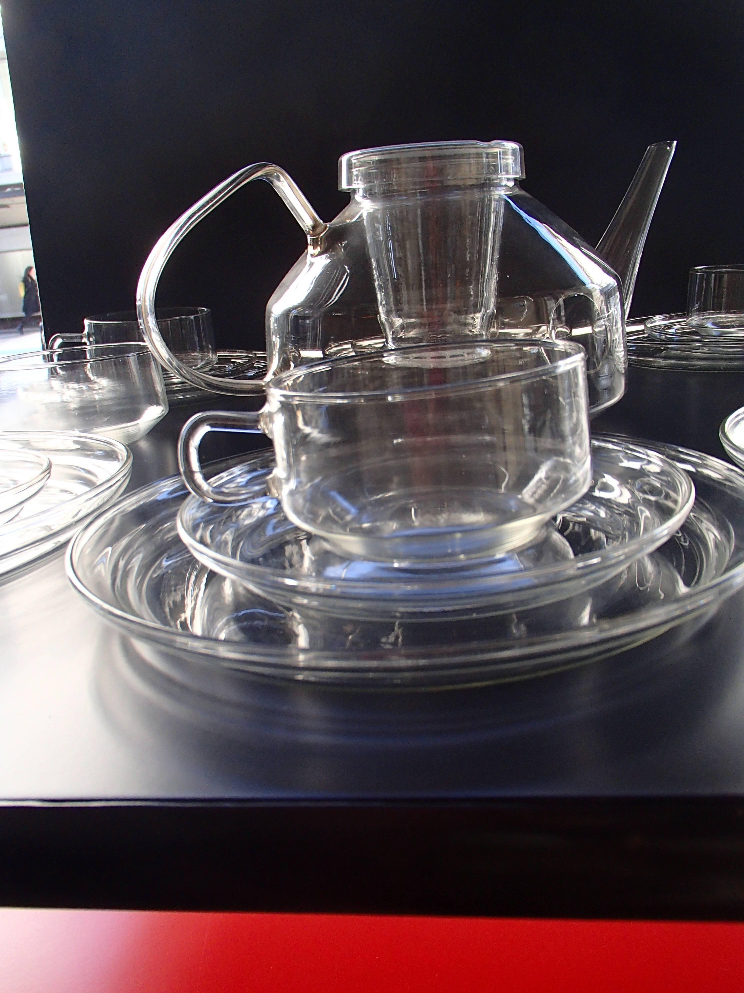modern glass tea set