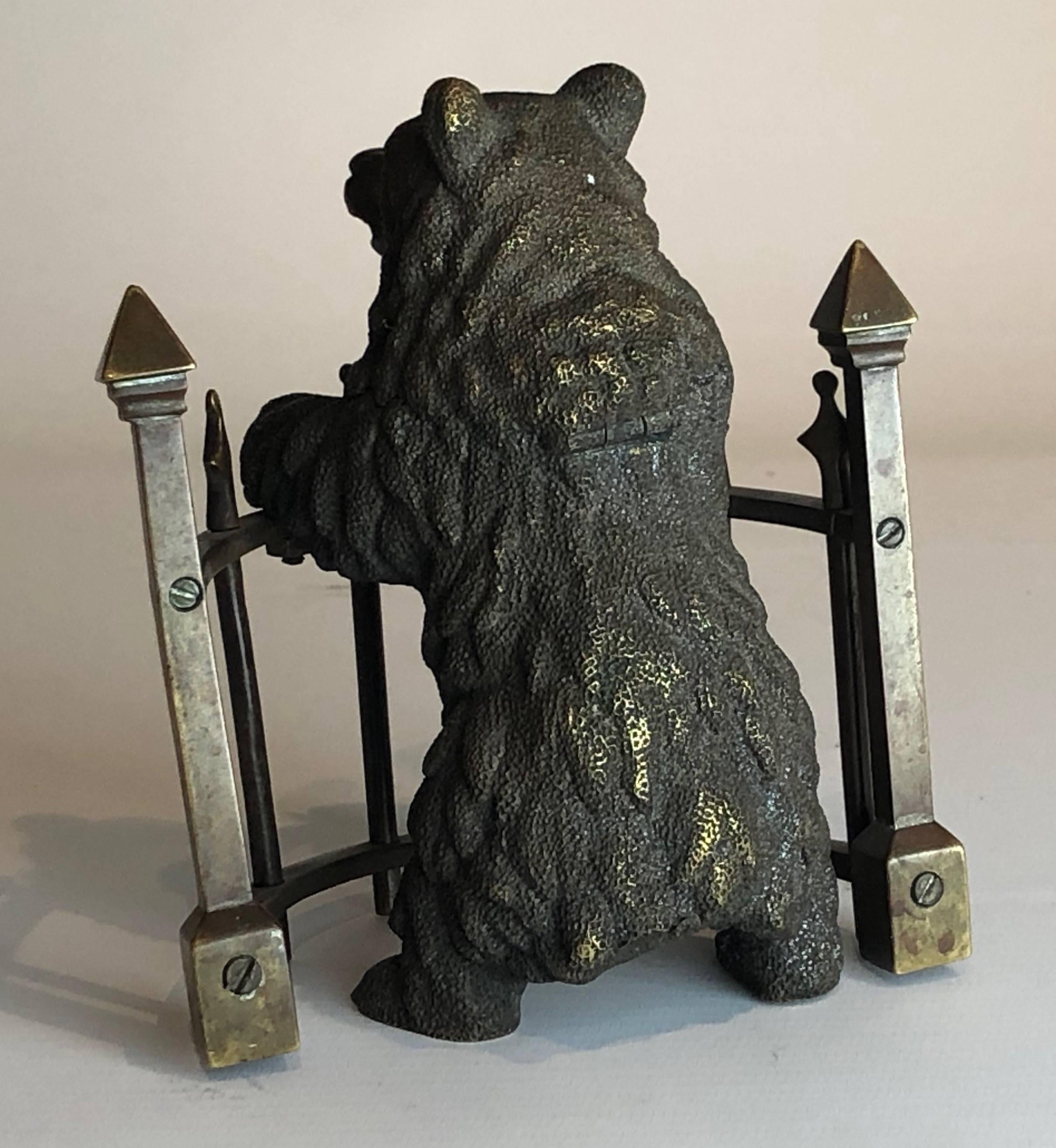 Russian Bear Bronze Inkwell In Excellent Condition In London, GB